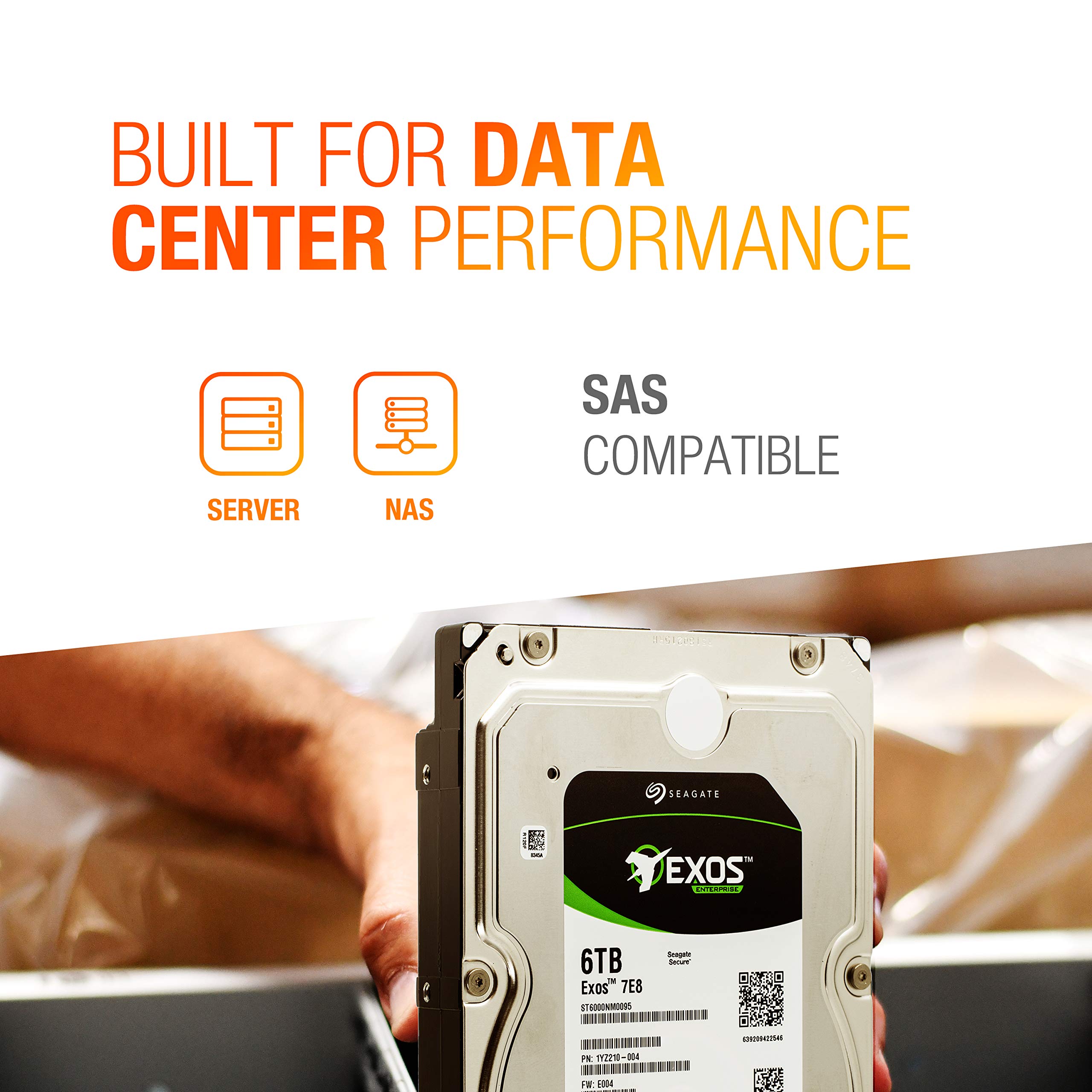 Amazon.com: Seagate Exos 7E8 6TB 7200 RPM 512e SAS 12Gb/s 256MB